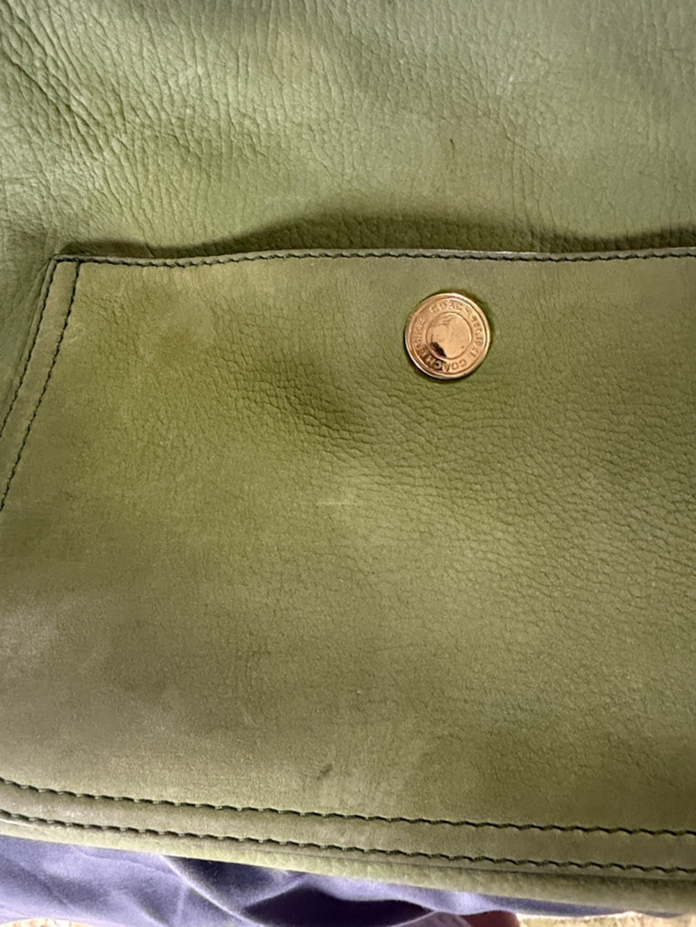 Coach Y2K Vintage Lime Green Nubuck Hobo Shoulder Bag - Picture 2 of 8